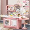 Dětská kuchyňka iMex Toys dětská interaktivní kuchyňka 100cm Gourmet růžová