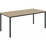 JPT 180 jídelní stůl kovová podnož černá deska 18 mm 1800 x 800 mm bříza světlá – Zboží Mobilmania