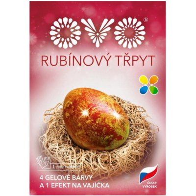Nohel Garden Barva na vajíčka OVO RUBÍN 4 gelové barvy+1 třpyt + rukavice – Hledejceny.cz
