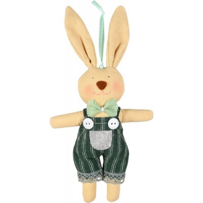 Det Gamle Apotek Látkový zajíc na zavěšení V.21 cm Fabric, zelený – Hledejceny.cz