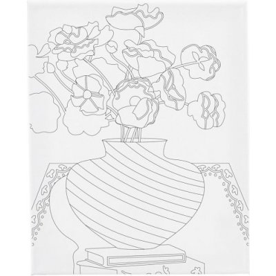 Creative Malířské plátno s předtiskem 24x30 cm KYTICE VE VÁZE – Hledejceny.cz
