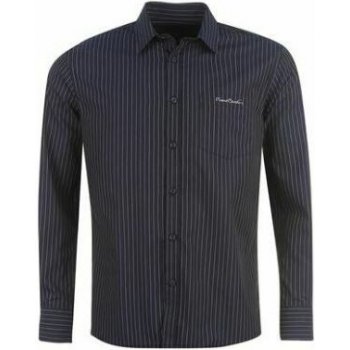 Pierre cardin Long Sleeve shirt Mens Navy Stripe