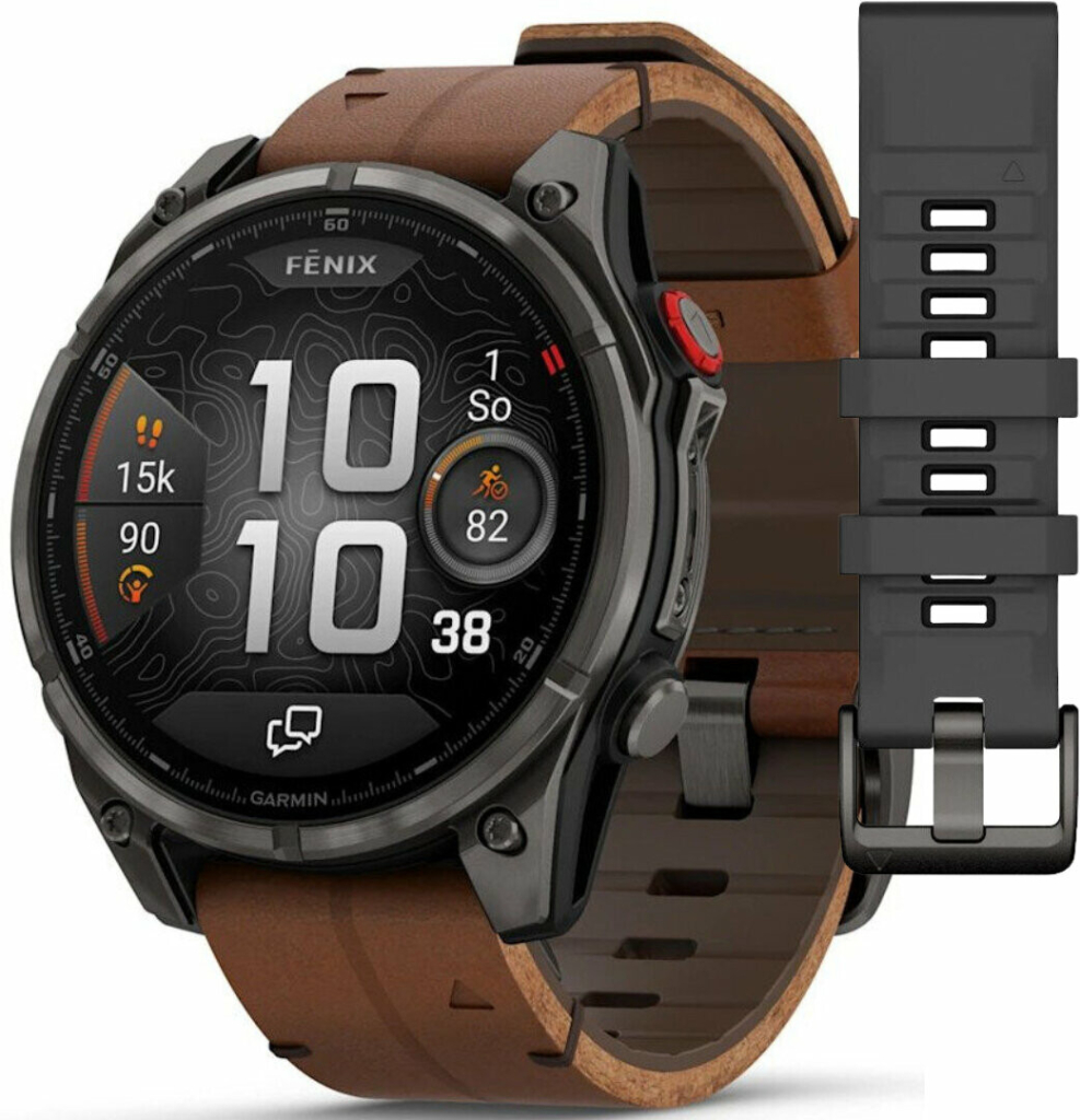 Garmin Fenix 8 PRO 47mm AMOLED Sapphire Carbon grey/Chestnut 010-03198-40