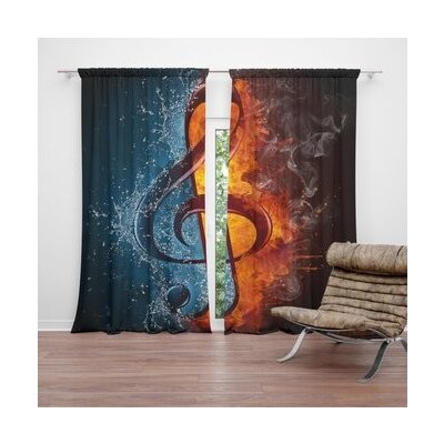 Sablio Závěs Ohnivý klíč: 2ks 140x250cm – Hledejceny.cz