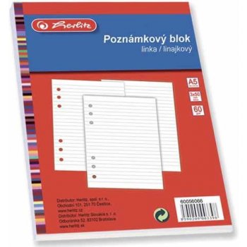 Herlitz náplň A5 blok linka 3x50 listů