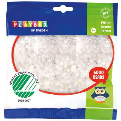 Playbox Zažehlovací korálky - 6 000 ks - bílé – Sleviste.cz