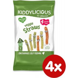 Kiddylicious Zdravé zeleninové tyčinky Veggie Straws MULTIPACK 4 x 12 g