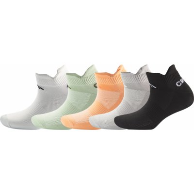 Crivit dámské sportovní ponožky 5 párů oranžová/zelená/bílá/černá/šedá – Zboží Mobilmania
