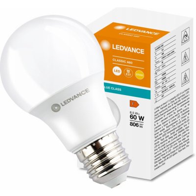 LEDVANCE LED žárovka E27 A60 8,5W = 60W 806lm 2700K Teplá bílá 360° – Zboží Mobilmania