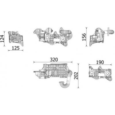 Chladič, recirkulace spalin MAHLE CE 43 000P