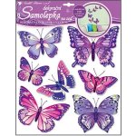 Anděl 10162 Samolepky na zeď motýli fialoví 38x31 cm – Zboží Dáma