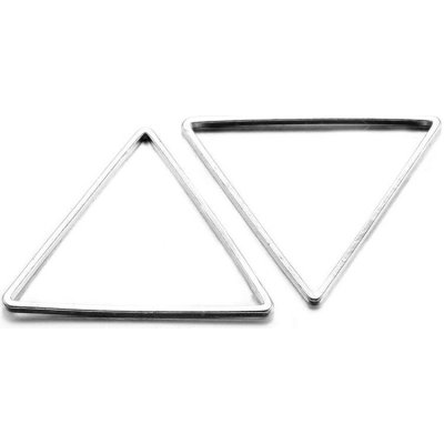 Trojúhelník nedělený 15 mm stříbrný – Zboží Mobilmania