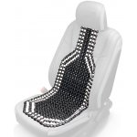 Autopotah Amio Dřevěný kuličkový masážní potah sedadla - černo / bílý | Zboží Auto