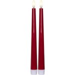 STAR TRADING LED svíčka Flamme Candy Red 26 cm – set 2 ks, červená barva, plast – Hledejceny.cz