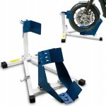 Bituxx Stojan na motocykl pod přední kolo White/Blue HD17066 – Zboží Mobilmania