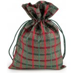 Prima-obchod Vánoční dárkový pytlík káro s lurexem 13x18 cm barva 2 zlatá – Hledejceny.cz