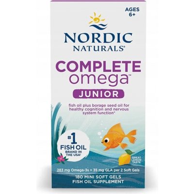 Nordic Naturals Omega Junior pro děti 283 mg 180 kapslí – Hledejceny.cz
