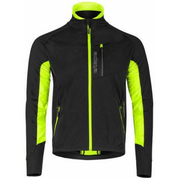 Etape Strong WS pánská softshellová bunda černá/žlutá fluo