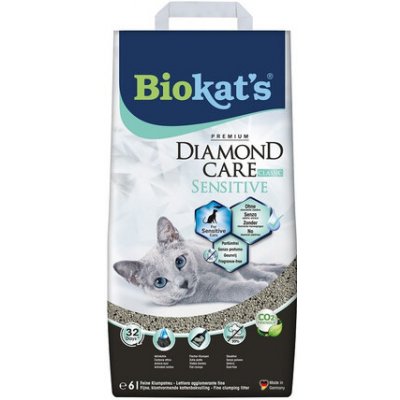 Biokat’s Diamond Care Sensitive Classic bentonitové pro kočky 6 l