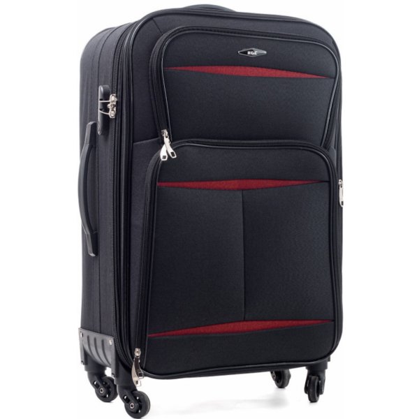 Cestovní kufr RGL 805 černo-červená 78x53x26 cm