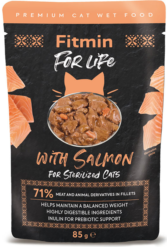 Fitmin For Life Cat Sterilized Salmon 28 x 85 g