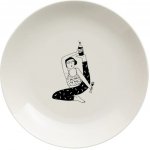 helen b Porcelánový talíř My Vibes 23 cm, černá barva, bílá barva – Hledejceny.cz