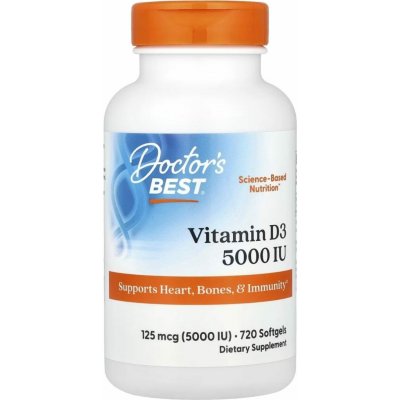 Doctor's Best Vitamin D3 5000 IU 720 měkkých gelů – Hledejceny.cz