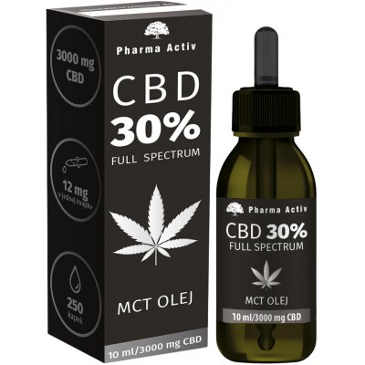 PHARMA ACTIV CBD 30% Full Spectrum MCT olej 3000mg 10 ml – Hledejceny.cz