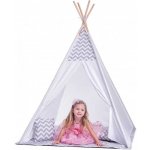 Woody indiánský 124x170x124cm set bílé TeePee + polštářek 2ks – Zboží Dáma