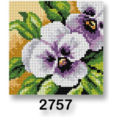 VTC Vyšívací předloha 70244 2757 maceška fialová 15x15cm – Zboží Dáma