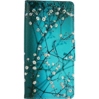 Pouzdro TopQ Xiaomi Redmi 9A knížkový Modrý s květy