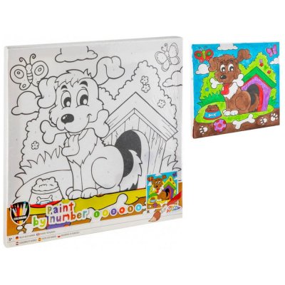 GRAFIX Malování podle čísel Pejsek – Zboží Dáma