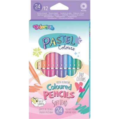 Colorino Pastel - kulaté oboustranné pastelky 12 ks / 24 barev