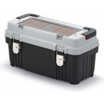 Prosperplast Optima Kufr na nářadí s kovovým držadlem a zámky šedý 586 x 296 x 305 krabičky KOPA6030BM-4C – Sleviste.cz