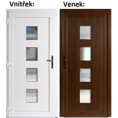 Soft Vchodové dveře 010 Zlatý dub / Bílá 98x198 cm levé – Hledejceny.cz