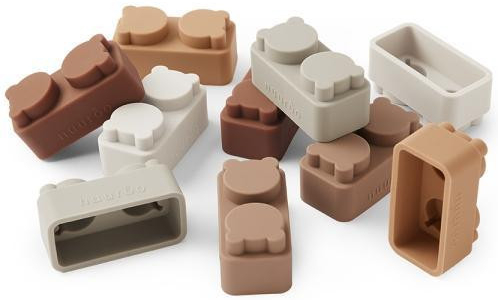Nuuroo Pile Silikonové stavební kostky Brown Color mix