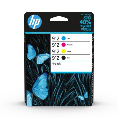 HP 912 originální inkoustová kazeta černá, azurová, purpurová, žlutá 6ZC74AE – Hledejceny.cz