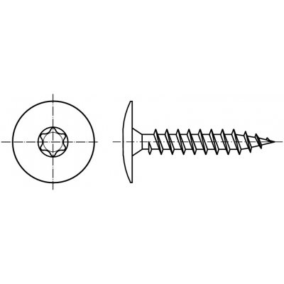 PROFISTYL Vrut půlkulatá hlava široká TRESPO s drážkou TORX nerez A2 Varianta: Vrut PH široká TRESPO TX20 A2 4,8x038 – Zboží Mobilmania