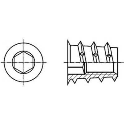 Matice M 4 x 10 mm závrtná kuželová s límcem a vnitřním šestihranem typ D, povrch zinek bílý, (100 ks) – Hledejceny.cz