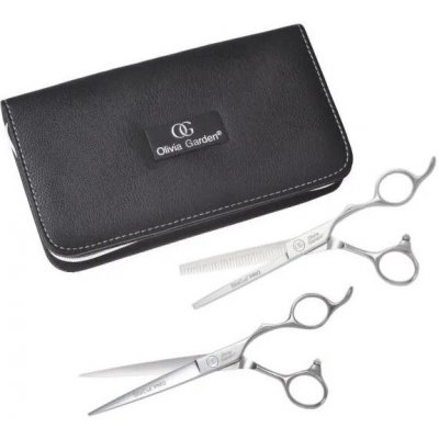 Olivia Garden SilkCut Pro Shear Kit Silver 6,5' + 6'35T pro praváky – Zboží Dáma