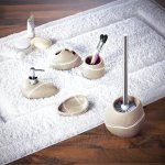 Sapho Little Rock WC štětka na postavení světlá 22190409 – Zboží Mobilmania