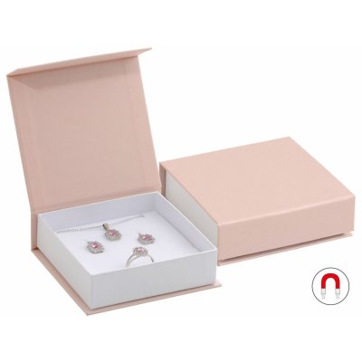 JK Box dárková krabička na soupravu šperků VG-5/A5/A1 Pudrově růžová – Zboží Mobilmania