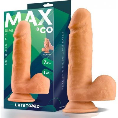 Max & Co Dimi Realistic Dildo with Testicles 7.9" Flesh
