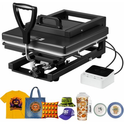 Termolis Vevor Multi 5 v 1 38 x 38 cm na trička, talíře, čepice a hrnky s výsuvnou pracovní plochou – Zboží Živě