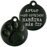 Šperky4U Hliníková psí známka tlapka malá PZ014-K – Zboží Dáma