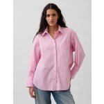 GAP Oversize popelínová košile s logem Big Shirt Růžová – Hledejceny.cz