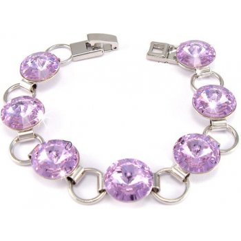 Swarovski Elements Rivoli rhodiovaný fialový 33111.1 Violet fialová velmi světlá lila