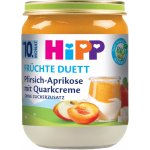 Hipp BIO Ovocný duet Broskev meruňka tvaroh 160 g – Zboží Dáma