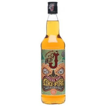 Admiral Vernon's Old J Spiced Rum Tiki Fire 75,5% 0,7 l (holá láhev)