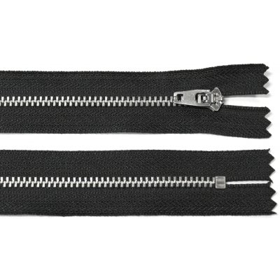 Kovový zip no.3 nerozepínací 22cm černý (stříbrné zoubky) – Hledejceny.cz